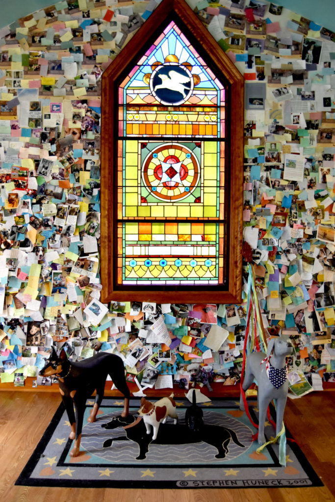Stephen Huneck's Dog Chapel, St. Johnsbury, Vermont, Aug. 26, 2019. (Greg Cook)