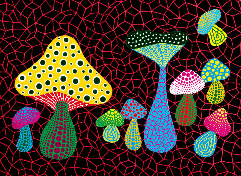 Yayoi Kusma, "Mushrooms," 2005, acrylic on canvas. (Courtesy Mucciaccia Gallery, New York)