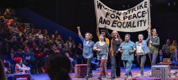 Reenacting the 1970 Women’s Strike for Equality in "Gloria: A Life" at American Repertory Theater, Cambridge. (APrioriPhotography.com)