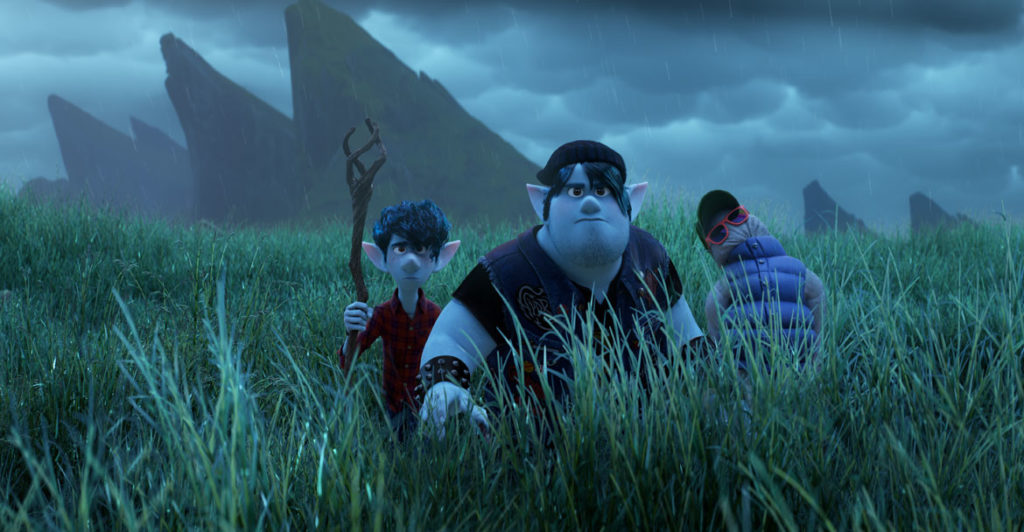 In "Onward," the brothers and their reanimated dad quest after a lost magic gem. (©2019 Disney/Pixar)