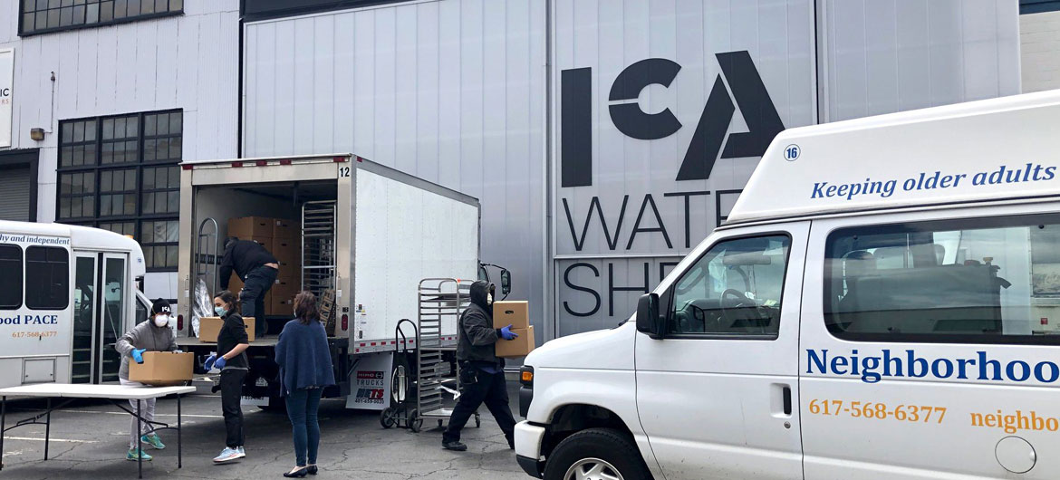 Food Aid To East Boston Families Continues At ICA’s Watershed. (Courtesy)