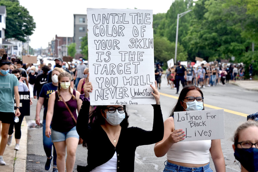 Black Lives Matter March in Malden, Massachusetts, June 5, 2020. (© Greg Cook photo)