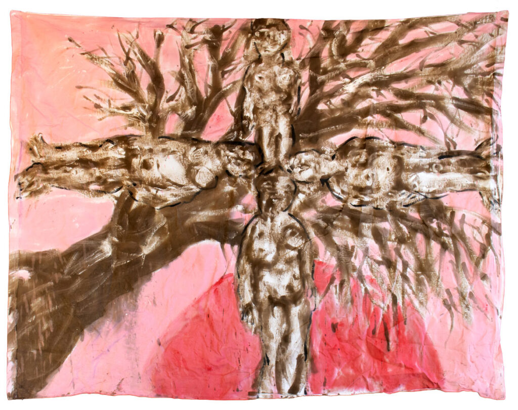 "Crucifixion" painting by Bread And Puppet Theater's Peter Schumann.