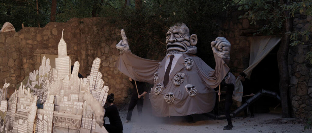 From “We Are Here” by Marc Levy and Marc Salomon of The Marcs: Paperhand Puppet Intervention performs their 2019 summer spectacle called “We Are Here” in North Carolina. (Courtesy of The Marcs)