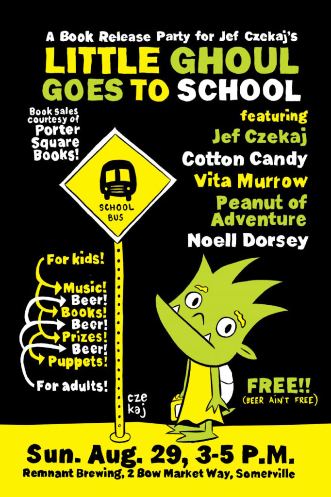 Book reelase party for Jef Czekaj's "Little Ghoul Goes to School," Aug. 29, 2021. (Courtesy Jef Czekaj)