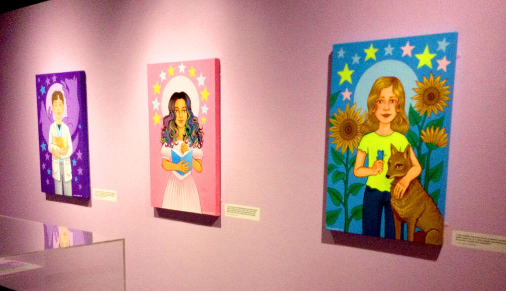 Noah Grigni's “Protect Trans Dreams: A Portrait Project” at Boston Children's Museum, April 2022. (Courtesy the museum)