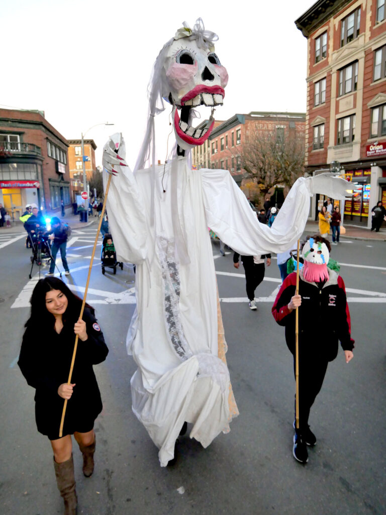 Dia de los Muertos Parade in Chelsea, Massachusetts, Oct. 29, 2022. (©Greg Cook photo)