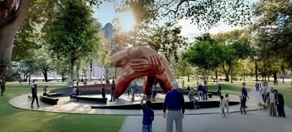 Hank Willis Thomas rendering for “The Embrace," Boston Common.