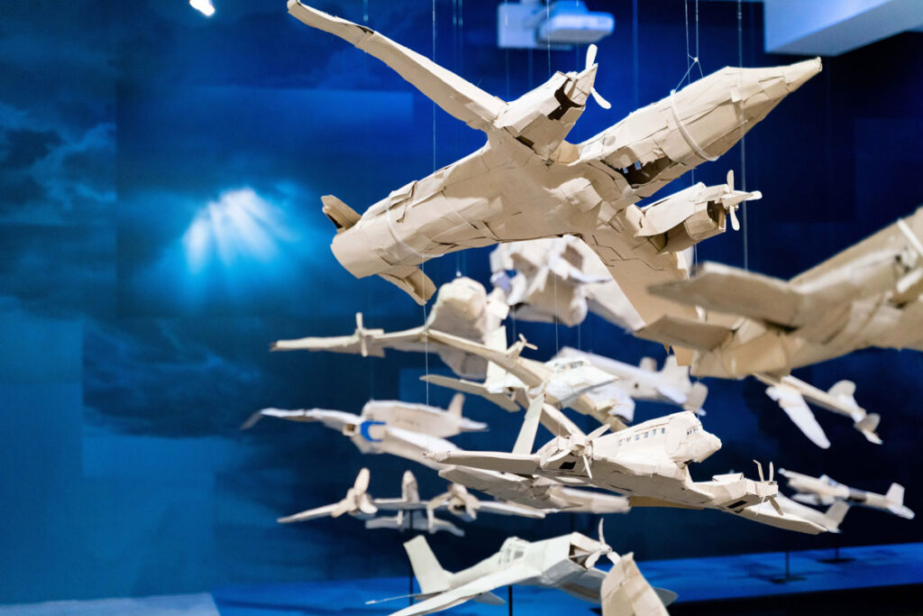 Hans-Jörg Georgi's exhibition "Noah’s Planes" at Christian Berst gallery in Paris, France, December 2022 to January 2023.