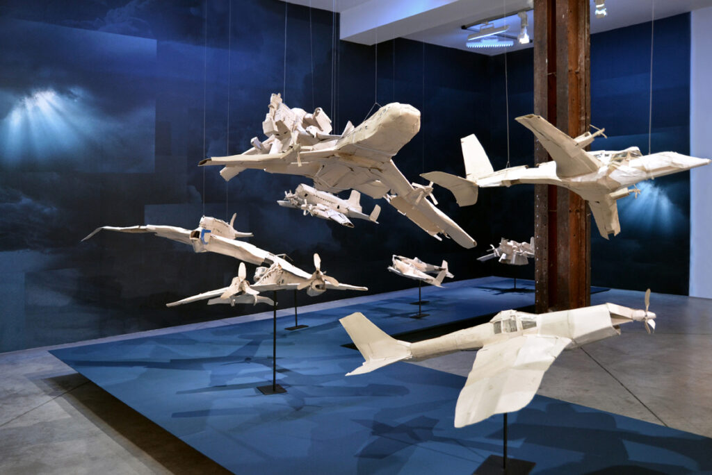 Hans-Jörg Georgi's exhibition "Noah’s Planes" at Christian Berst gallery in Paris, France, December 2022 to January 2023.
