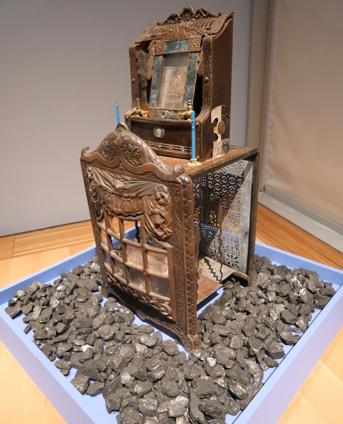 Betye Saar, "Jewel of Ogun," 1977, Mixed media sculpture.