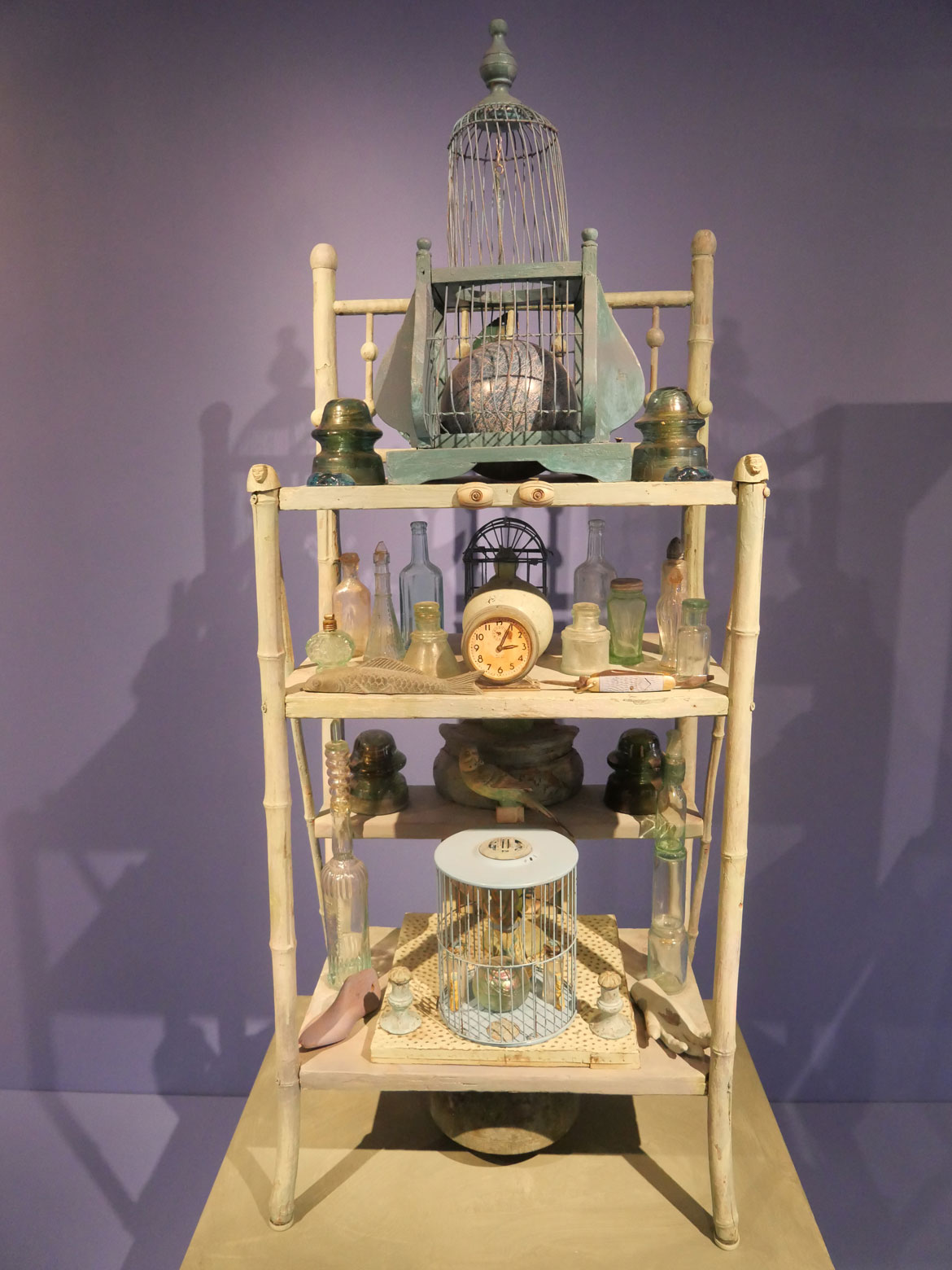 Betye Saar, "Objects, Obsessions, Obligations," 2013, Mixed media assemblage.