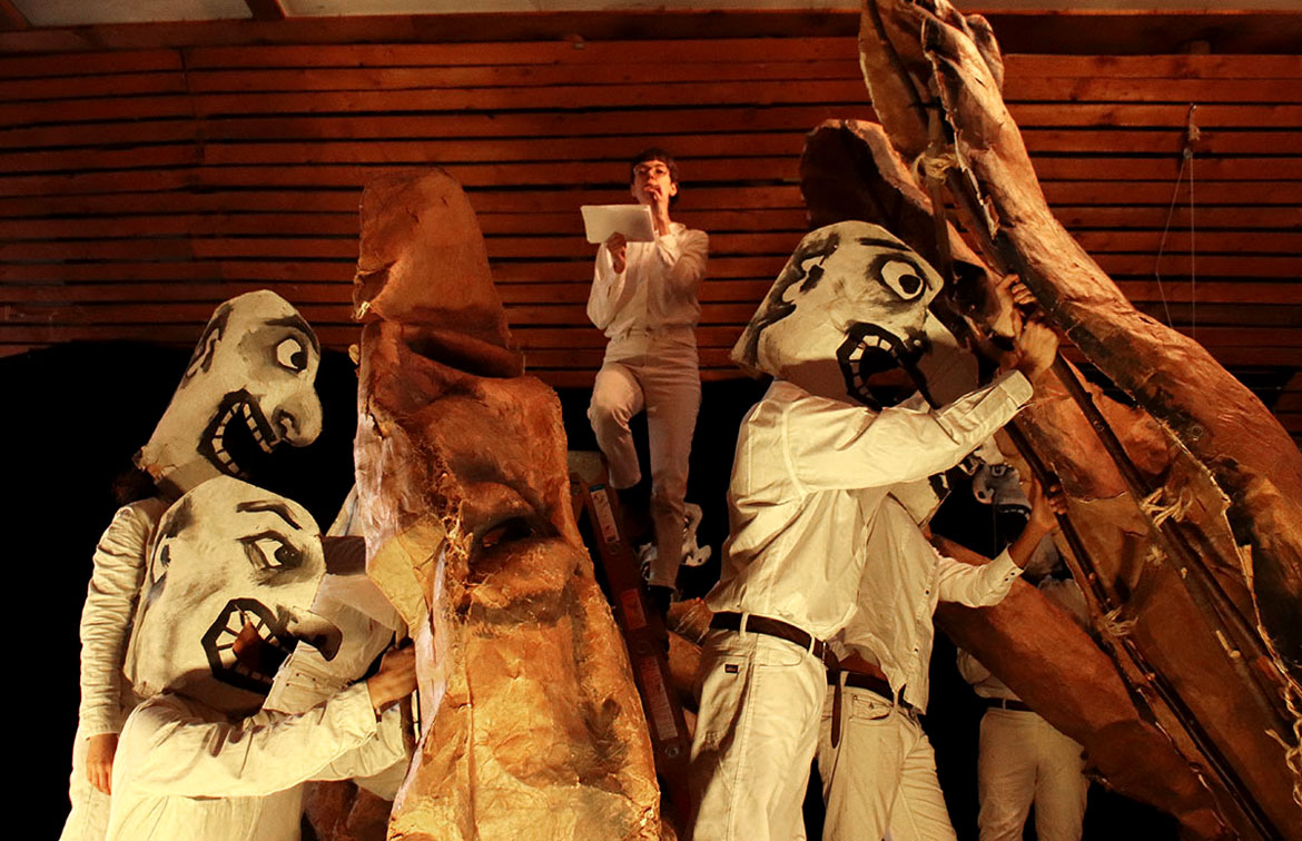 Bread and Puppet Theater's " Inflammatory Earthling Rants (with help from Kropotkin)."