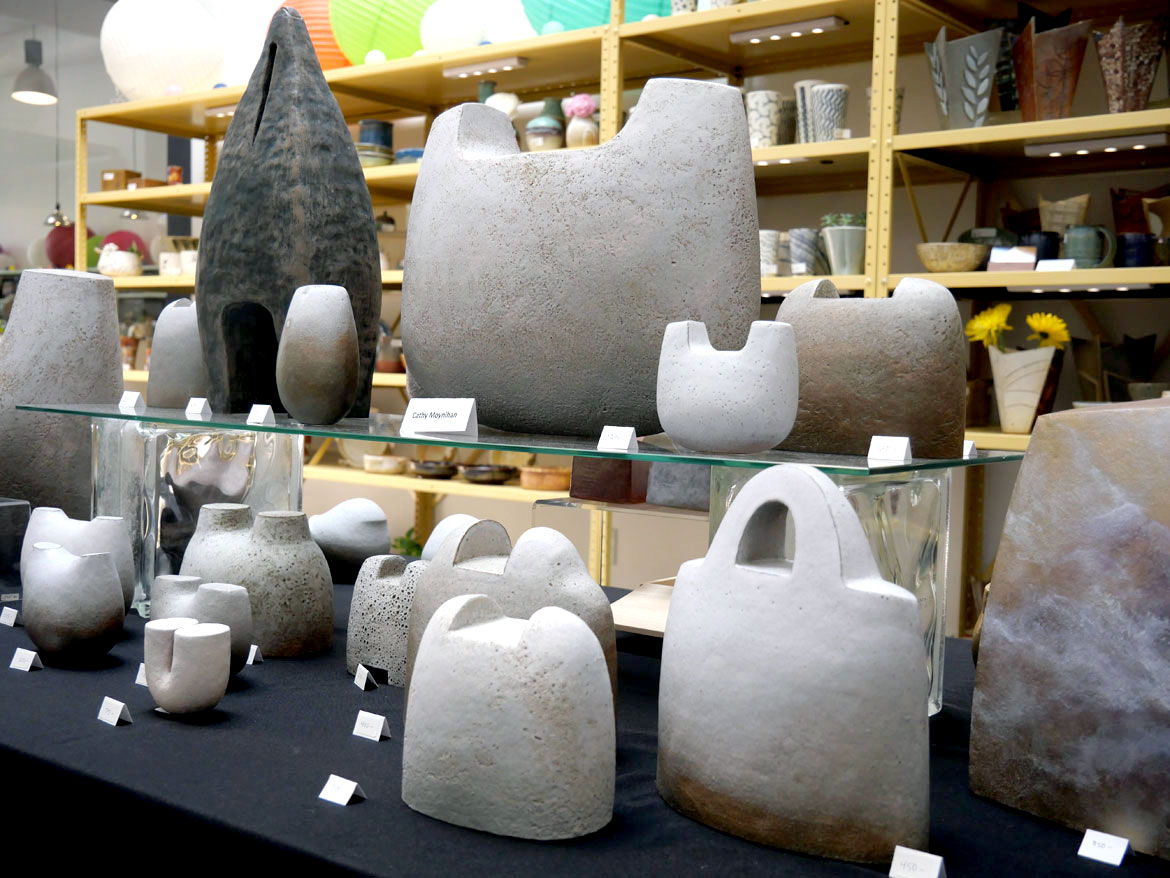 Catherine Moynihan artworks in the Ceramics Program Spring Show and Sale at the Harvard Ed Portal, May 11, 2023.