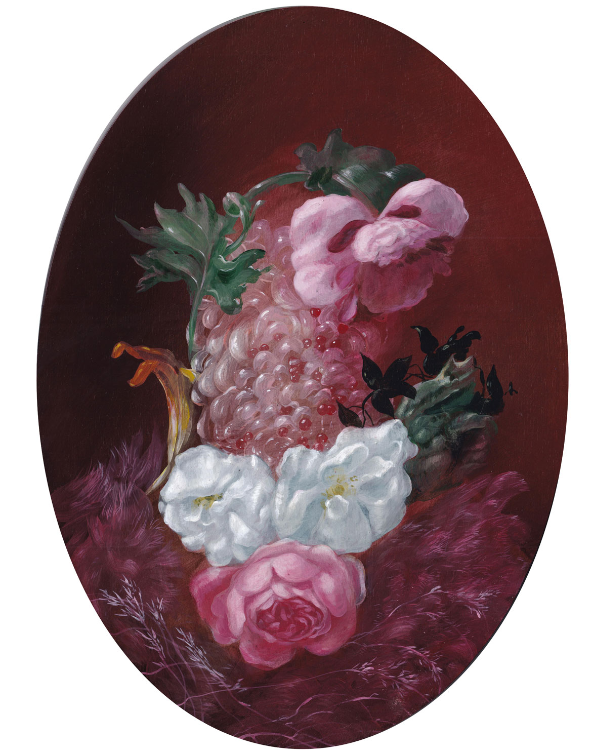 Nicole Duennebier, "Flower Effigy (2)," acrylic on panel.