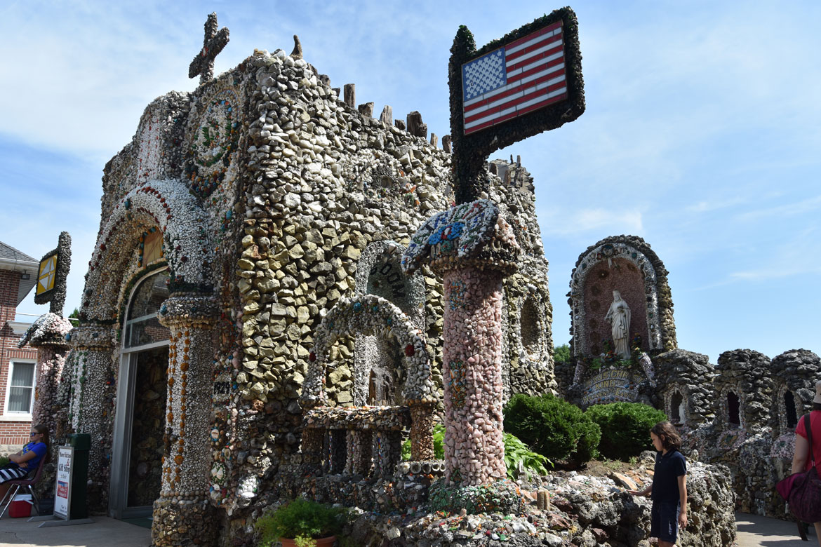 Father Mathias Wernerus's Dickeyville Grotto at Dickeyville, Wisconsin, 2018. (©Greg Cook photo)