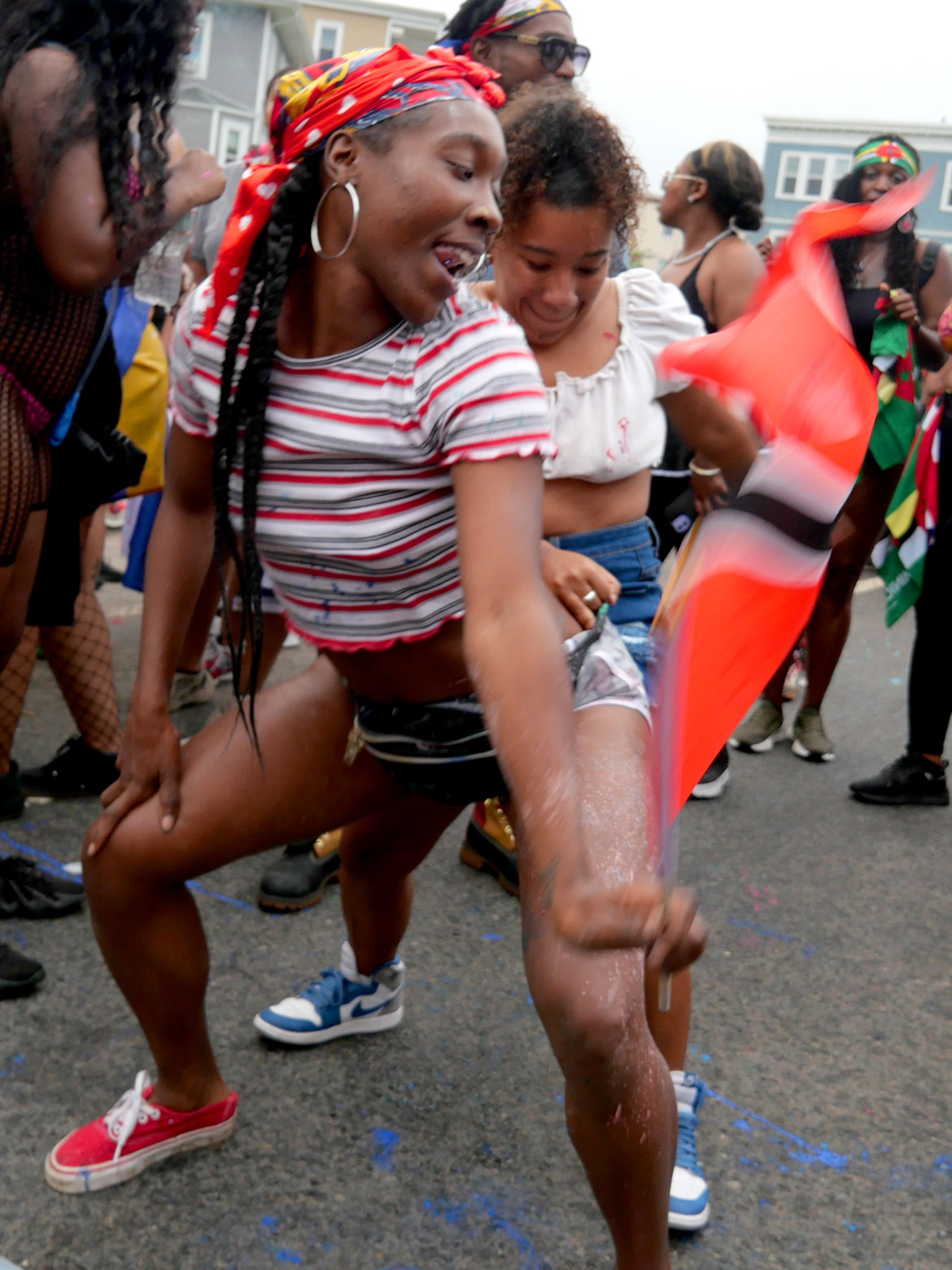 J’Ouvert dawn parade during Boston’s Caribbean-American Carnival, Aug. 26, 2013. (©Greg Cook photo)