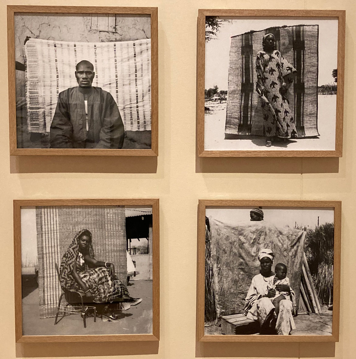 Oumar Ly, (clockwise from top left) "Untitled, Bush Portrait, Tissue, Podor, Senegal," "Untitled, Bush Portrait, Woman, Podor, Senegal," "Untitled, Bush Portrait, Boubou, Podor, Senegal," "Bush Portrait, Renault, Podor, Senegal," 1963-78.
