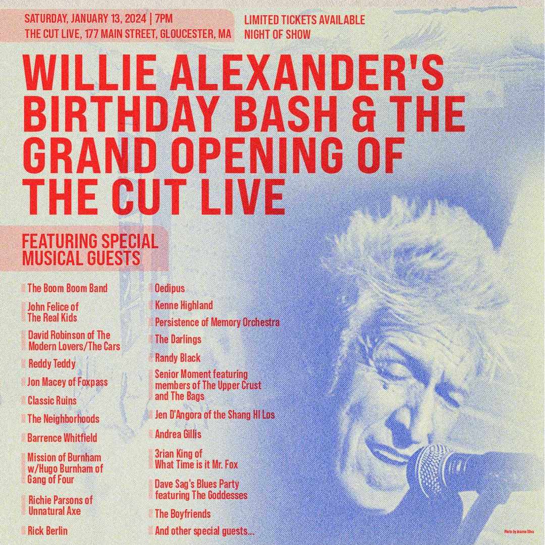 Willie Alexander's 80th Birthday Bash at The Cut in Gloucester, Jan. 13, 2024.