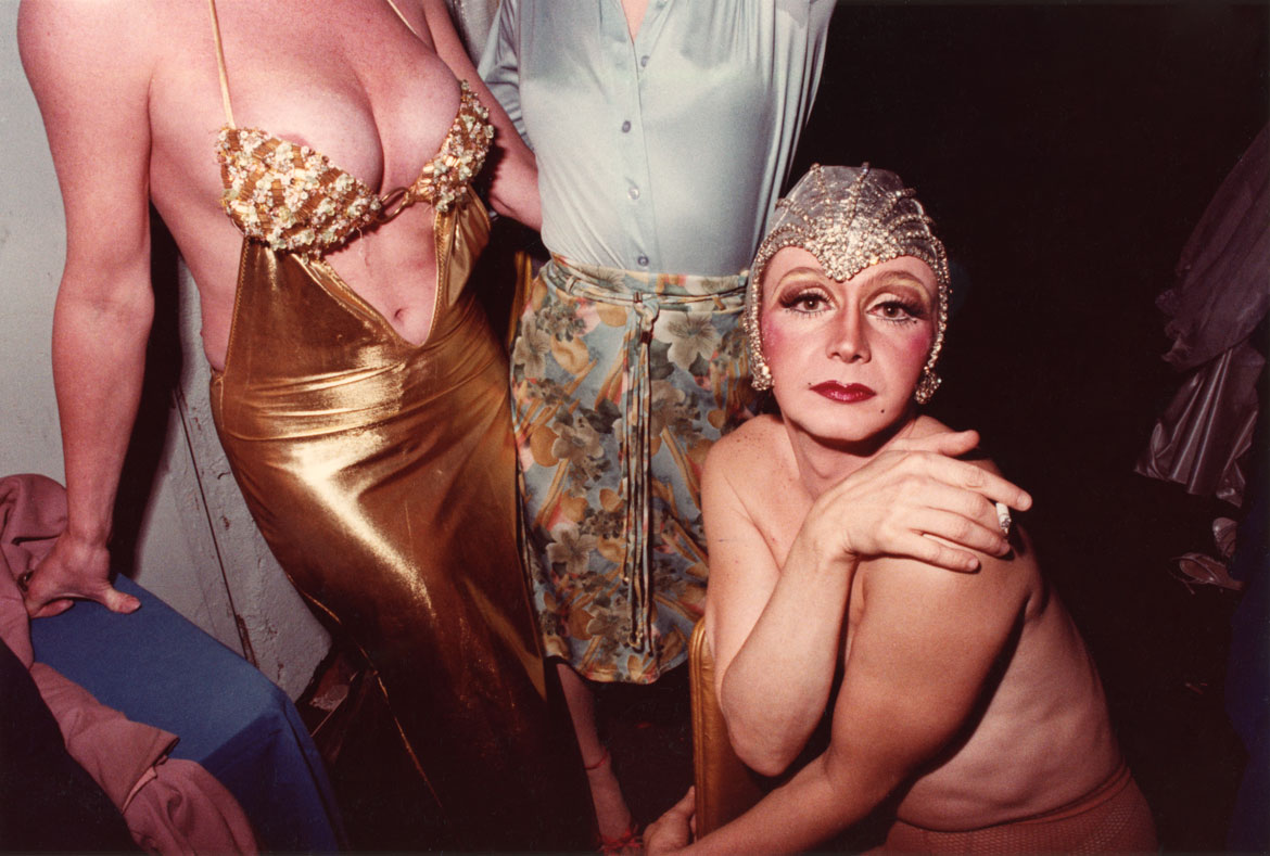 Jason Byron Gavann, "The Girls Giving Face, Cleavage, and Polyester," 1977, photograph, RC color print, (Courtesy of the artist)