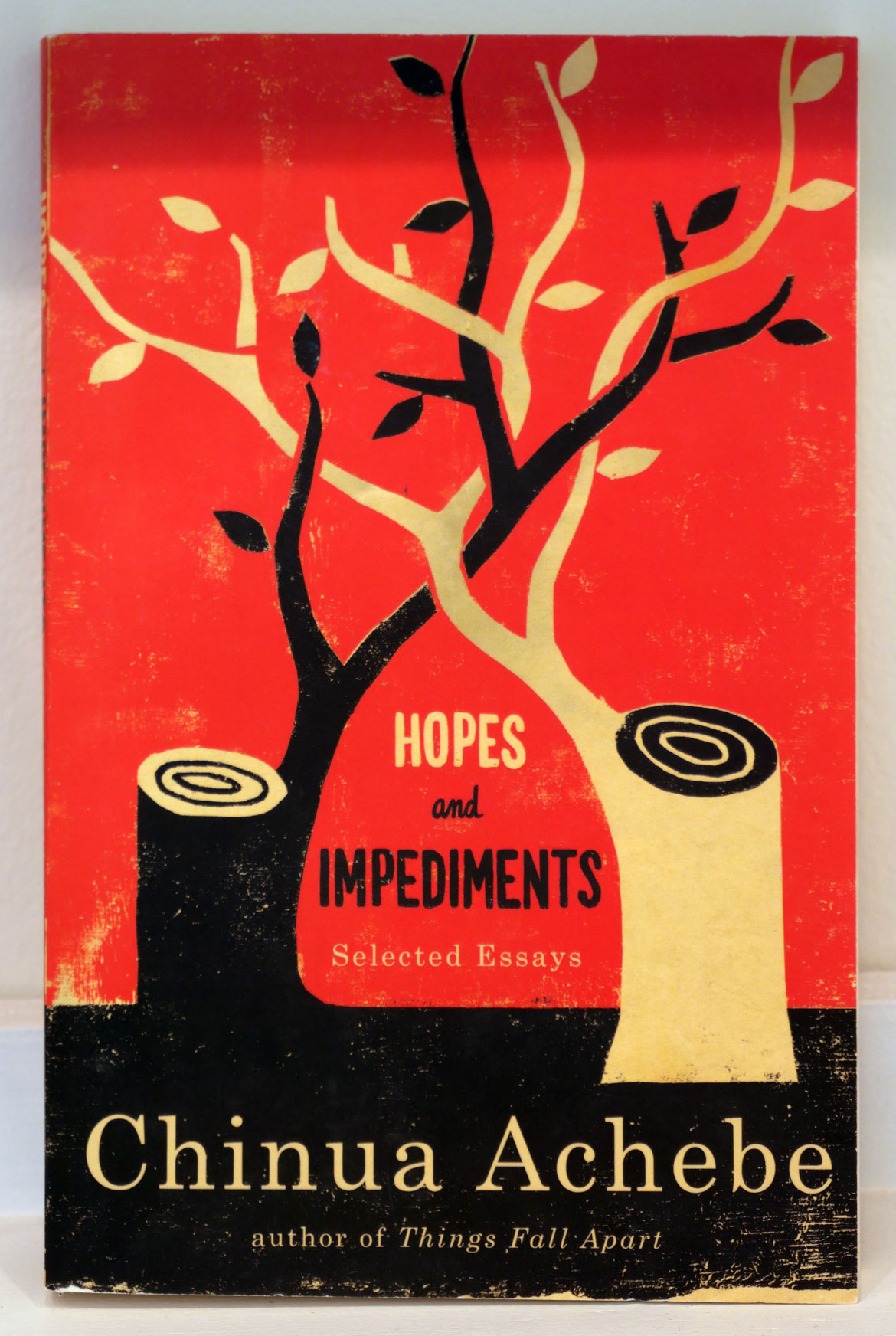 Edel Rodriguez's cover illustration for Chinua Achebe's book "Hopes and Impediments"