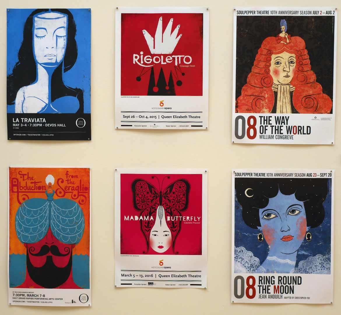 Edel Rodriguez, "Opera Posters," 2012-2014.