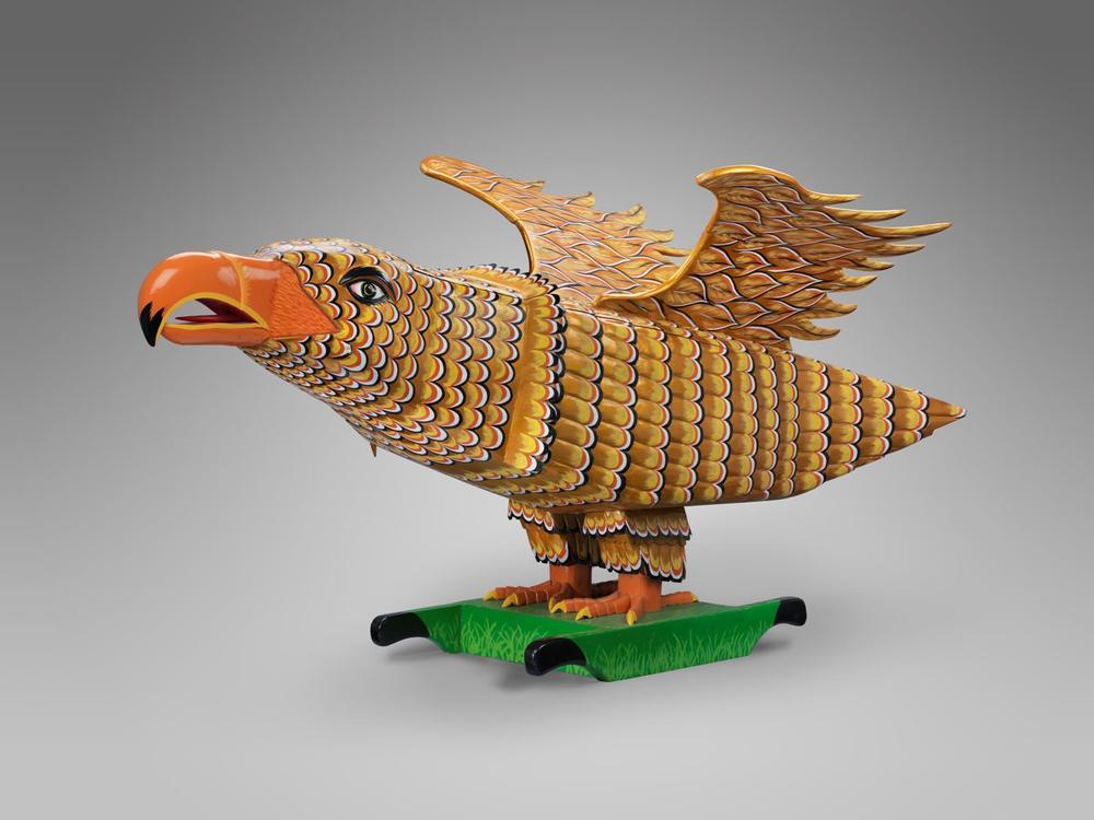 Paa Joe, "Fantasy coffin (abebui adera) in the form of an eagle," Museum of Fine Arts, Boston.