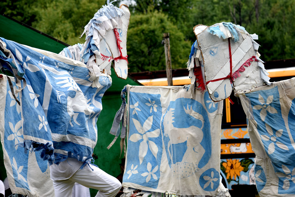 Bread & Puppet Theater's "Our Domestic Resurrection Revolution in Progress Circus," Glover, Vermont, July 20, 2025. (©Greg Cook photo)