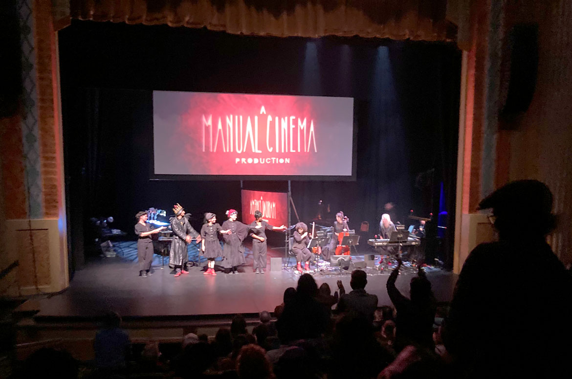 Manual Cinema's "The 4th Witch" at ArtsEmerson, Boston, Oct. 30, 2025. (© Greg Cook photo)
