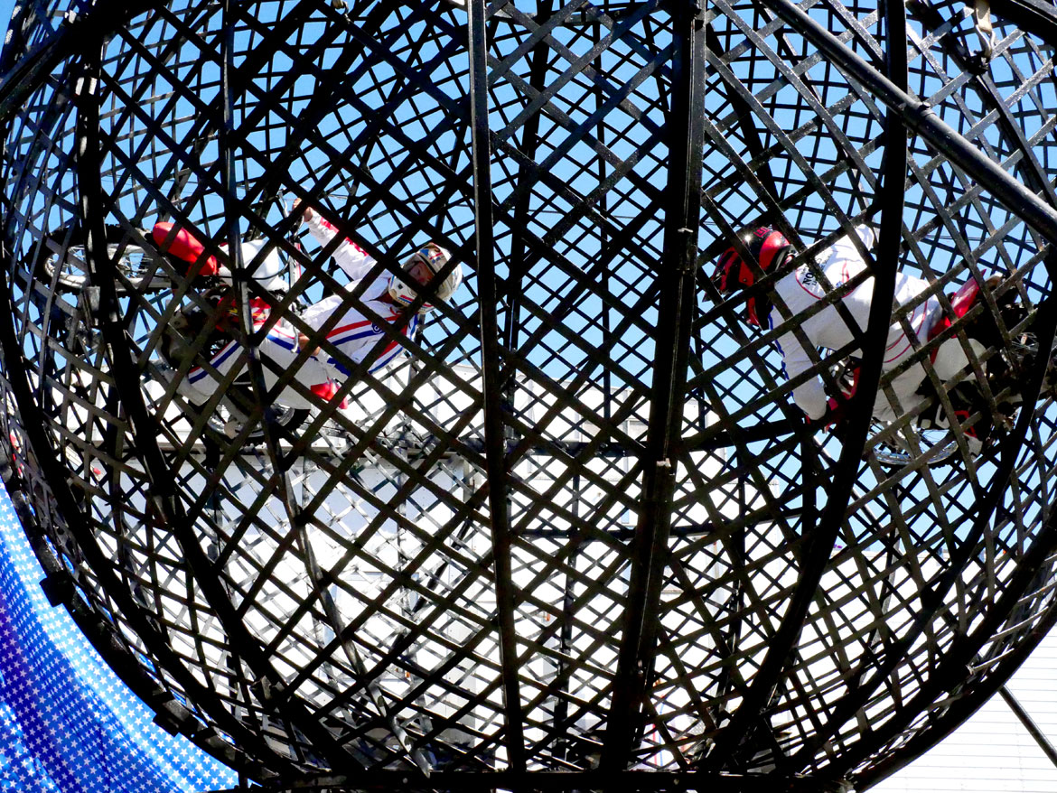 Nerveless Nocks Daredevil Circus. Topsfield Fair, Oct. 6, 2025. (©Greg Cook photo)