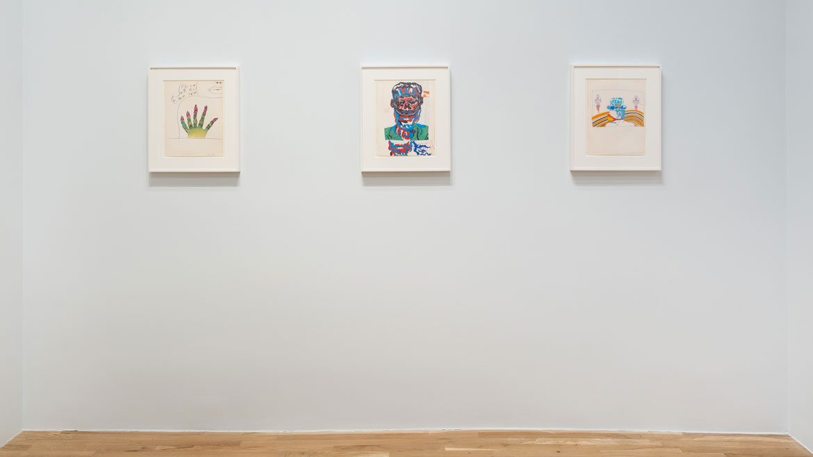 "Karl Wirsum, Sideshow: Drawings from the Sixties" at Derek Eller Gallery, NYC, Nov. 21, 2025, to Jan. 10, 2026. (Derek Eller Gallery)