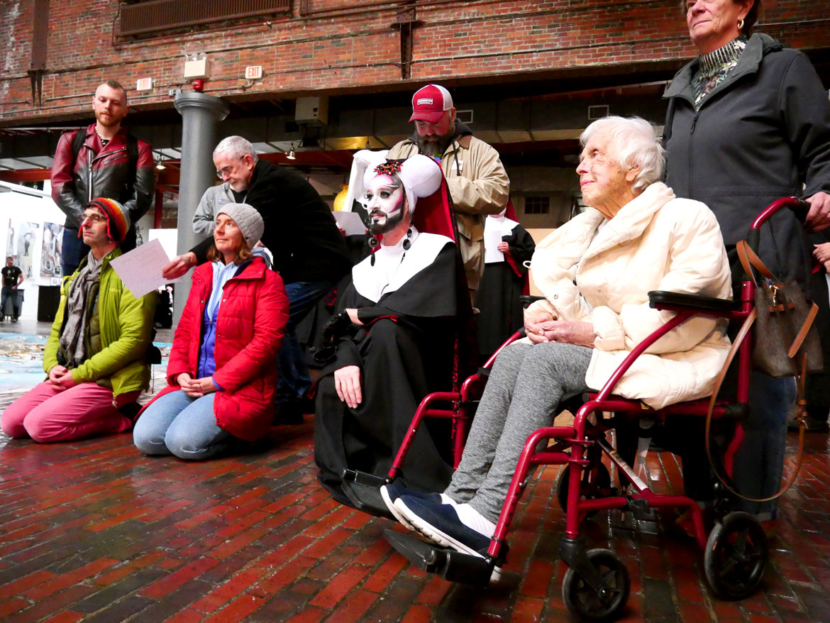 34th Annual World AIDS Day Vigil at the Boston Center for the Arts, Nov. 30, 2025. (©Greg Cook photo)