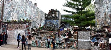 Isaiah Zagar's "Magic Gardens" in Philadelphia, April 2019. (©Greg Cook photo)