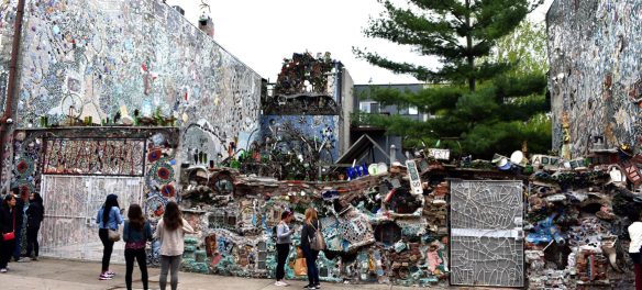 Isaiah Zagar's "Magic Gardens" in Philadelphia, April 2019. (©Greg Cook photo)
