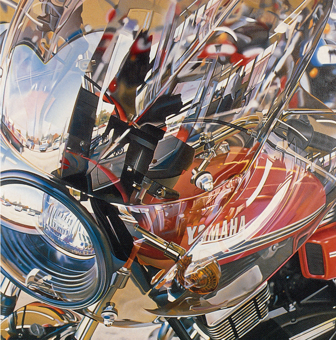 David Buchanan Parrish, Yamaha, 1978. Oil on linen. Rose Art Museum, Brandeis University. Herbert W. Plimpton Collection, 1993.29.18. Charles Mayer Photography. Courtesy Rose Art Museum. © David Buchanan Parrish.