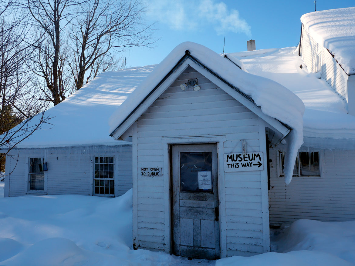 Puppeteers' House at Bread and Puppet Theater, Glover, Vermont, Feb. 9, 2026. (©Greg Cook photo)