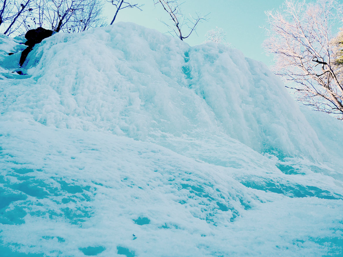 The Cascade waterfall in the Middlesex Fells, Melrose, Massachusetts, Feb. 12, 2026. (©Greg Cook photo)