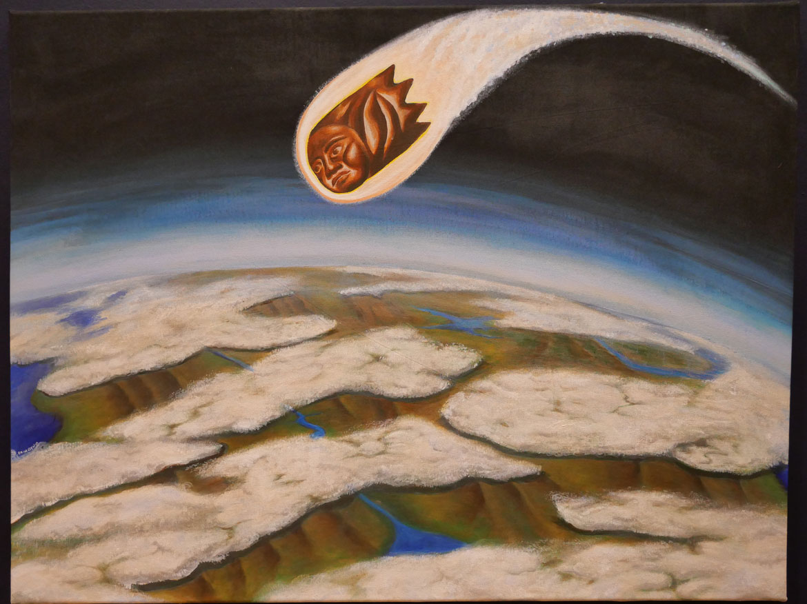 Erin Genia, "Falling Star Woman in the Mesosphere," 2020. (Greg Cook photo)