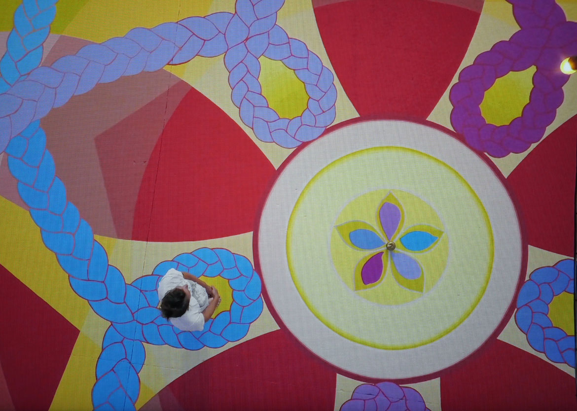 Maria Molteni, "Plaited Ouroboros / Woven Walking Meditation" 2020. (Greg Cook photo)