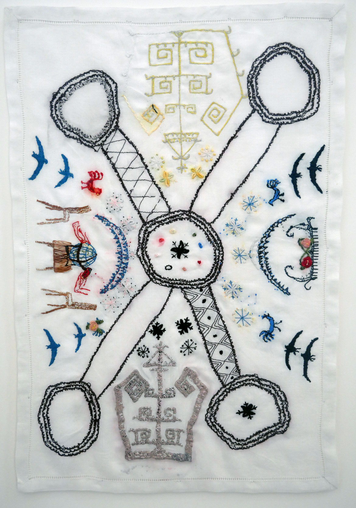 Jan Johnson, "Chart of you, me, the baby, the guest and god," 2009.