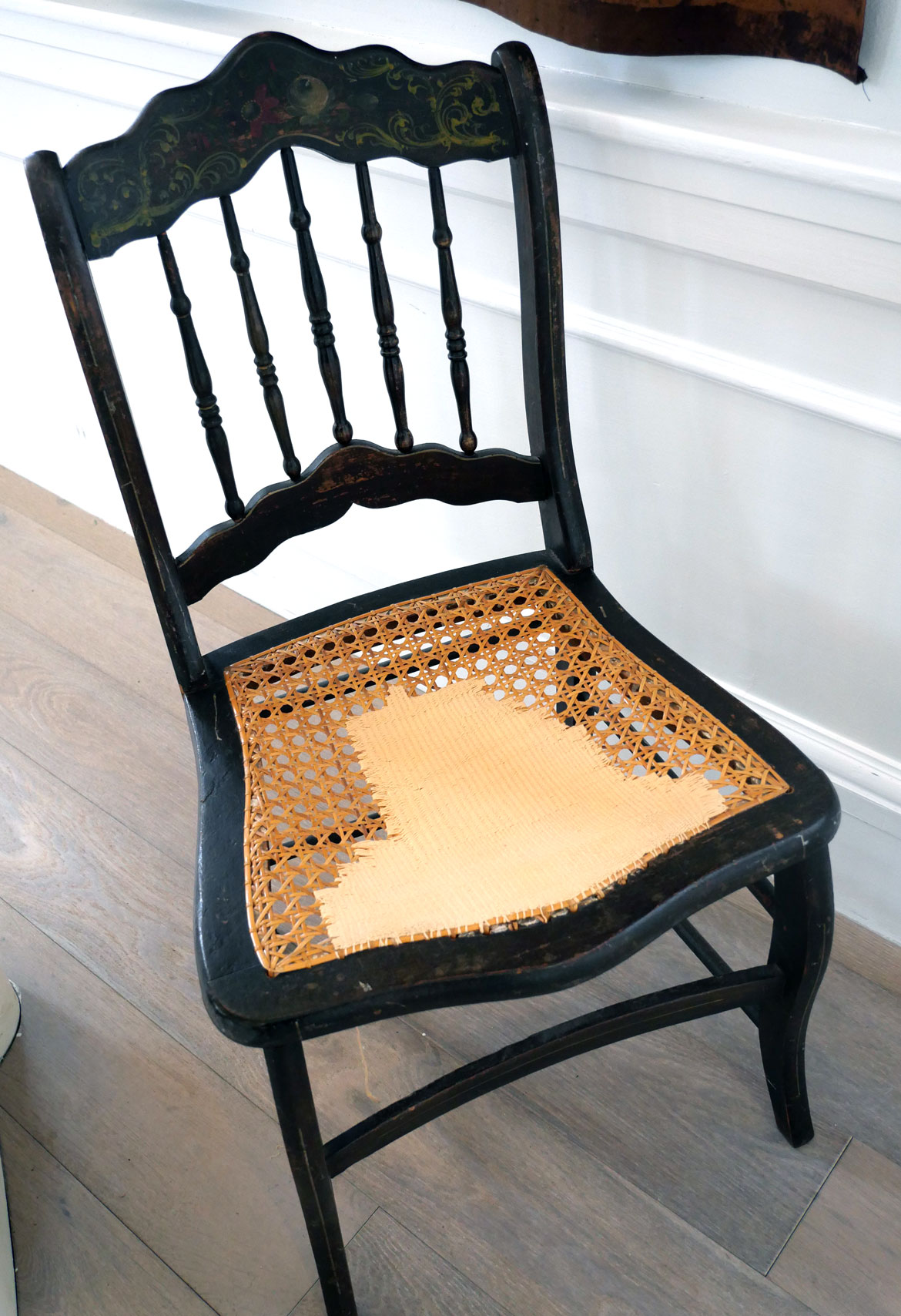 Samantha Fields, "Mended in peach," 2019.