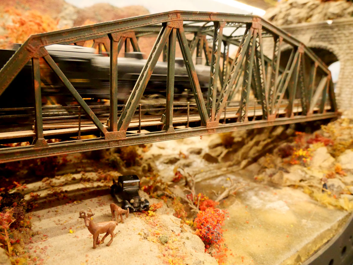 Greenberg's Great Train & Toy Show in Wilmington, March 22, 2026. Hub Division layout. (©Greg Cook photo)