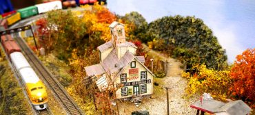 Greenberg's Great Train & Toy Show in Wilmington, March 22, 2026. Northeast T-Track layout. (©Greg Cook photo)