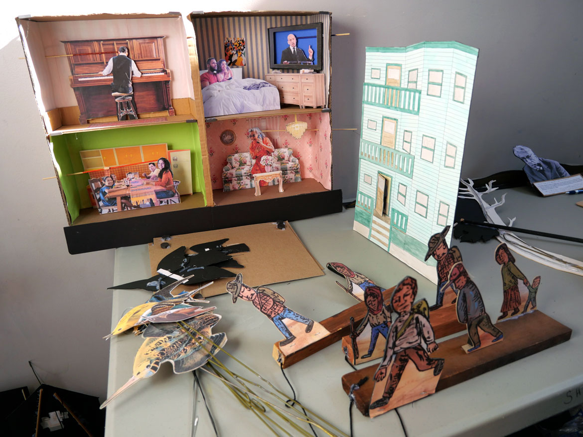 Behind the scenes of "Homecoming" at Mystic Activity Center, Somerville, March 21, 2026. (©Greg Cook photo)