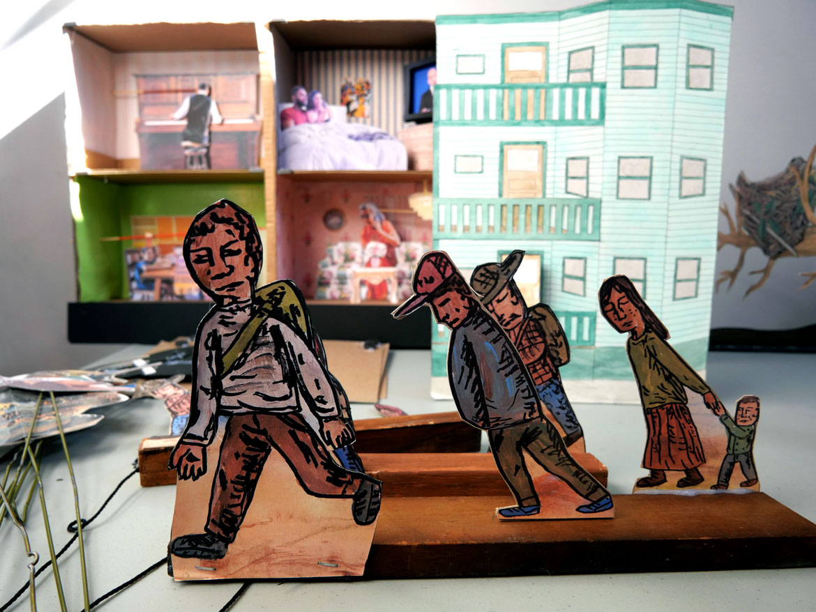 Behind the scenes of "Homecoming" at Mystic Activity Center, Somerville, March 21, 2026. (©Greg Cook photo)