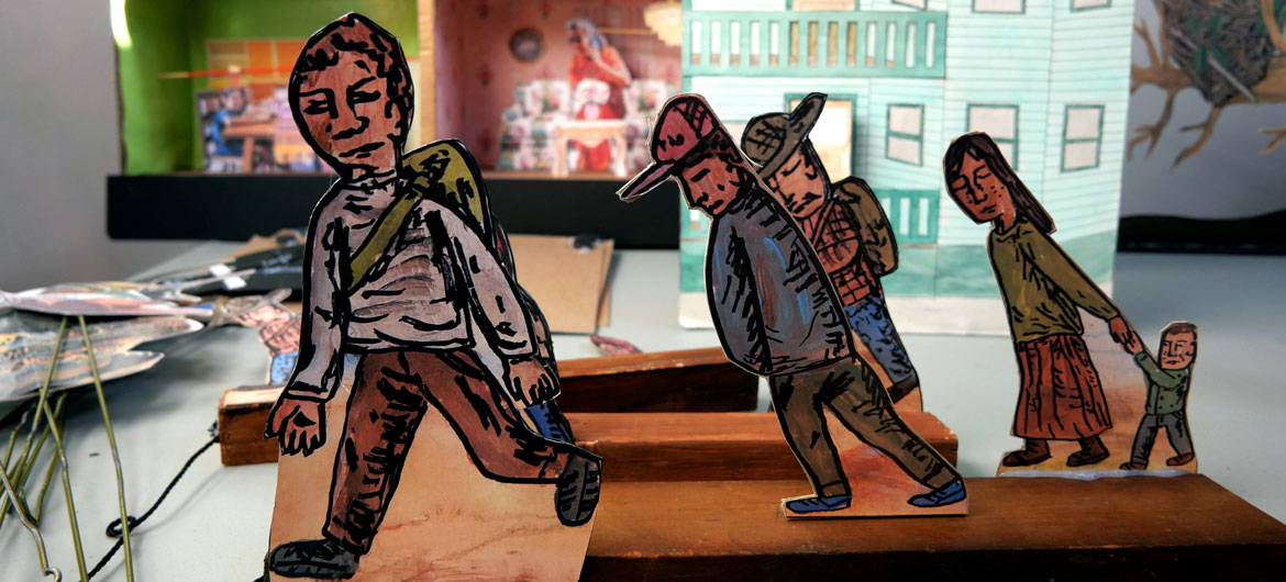 Behind the scenes of "Homecoming" at Mystic Activity Center, Somerville, March 21, 2026. (©Greg Cook photo)