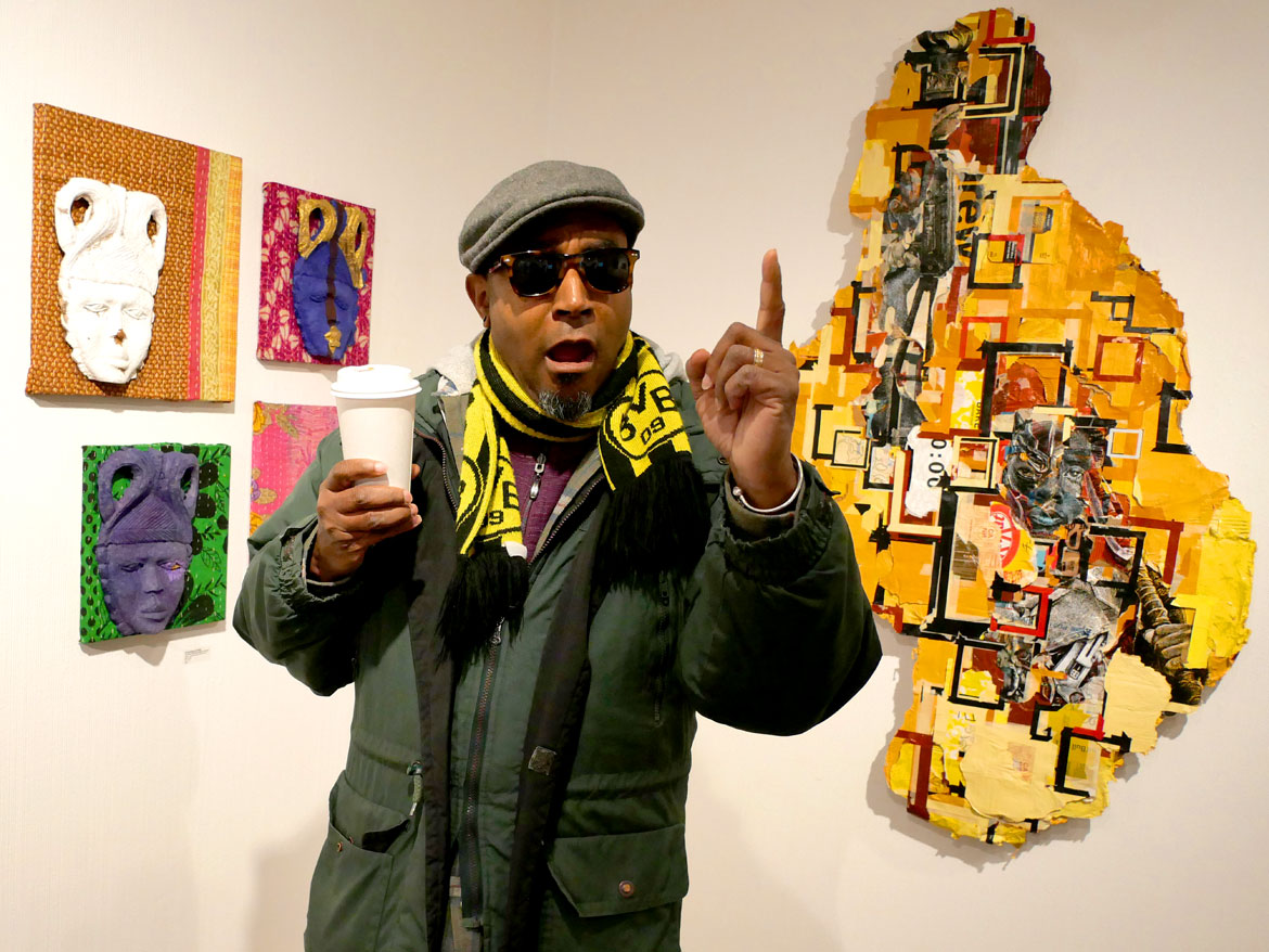 Keith Knight at Salem State University, February 2026. (©Greg Cook photo)