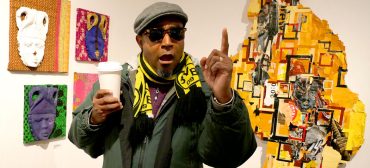 Keith Knight at Salem State University, February 2026. (©Greg Cook photo)