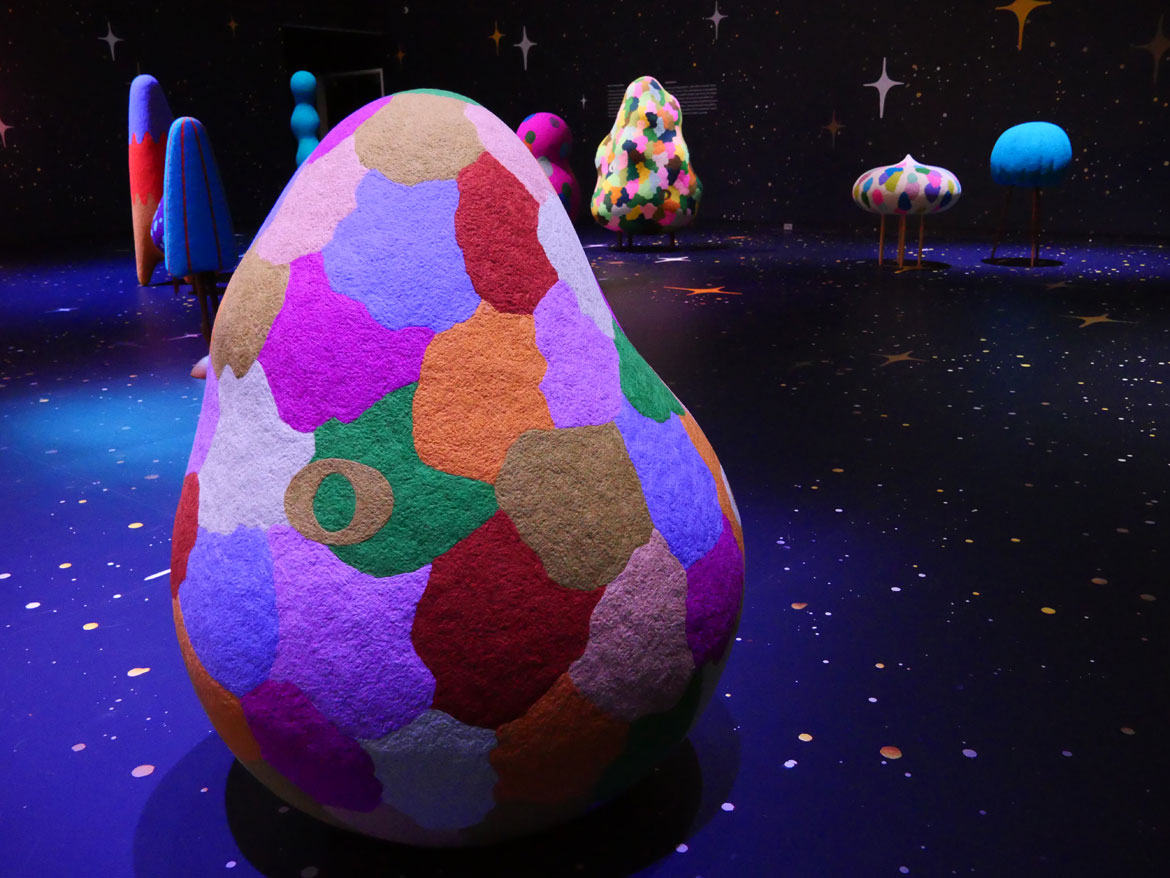 “Masako Miki: Midnight March" at MassArt Art Museum, February 2026. (Greg Cook photo)