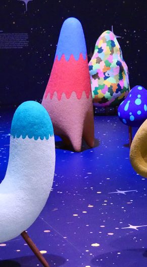 “Masako Miki: Midnight March" at MassArt Art Museum, February 2026. (Greg Cook photo)